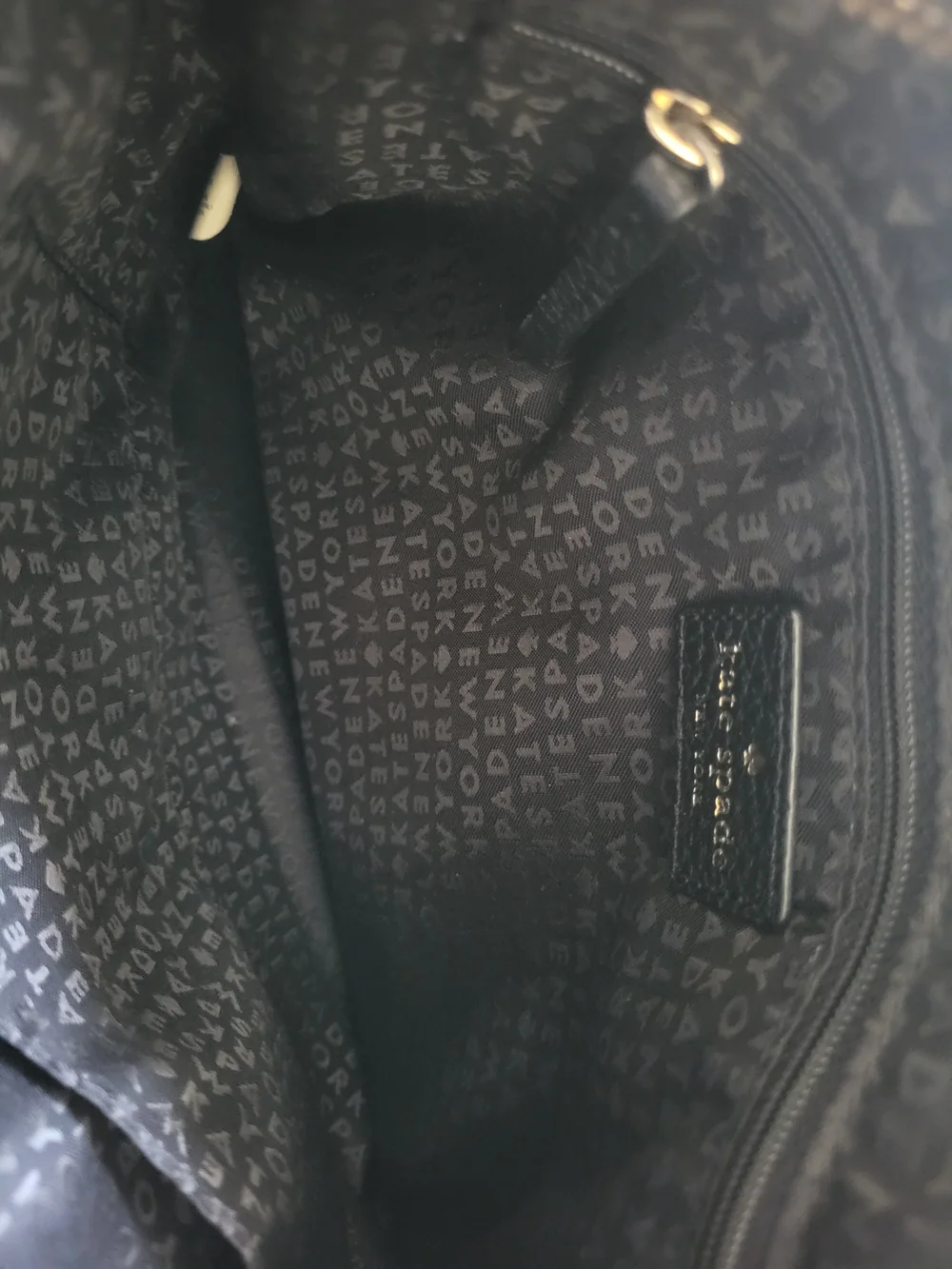 kate spade Black Pebbled Leather Crossbody Bag with Tassel